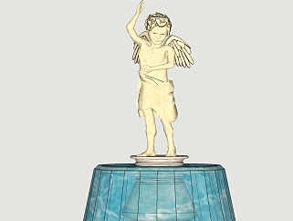 欧式喷泉雕塑su模型下载、水景喷泉雕塑草图大师模型...