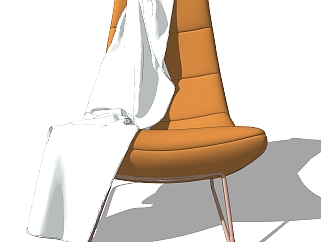 创意轻奢<em>单人沙发椅</em>草图大师模型，沙发SU模型下载