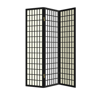 日式屏风草图大师模型，屏风sketchup模型下载