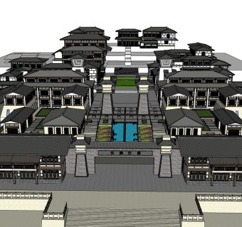 古典建筑草图大师SU模型免费下载