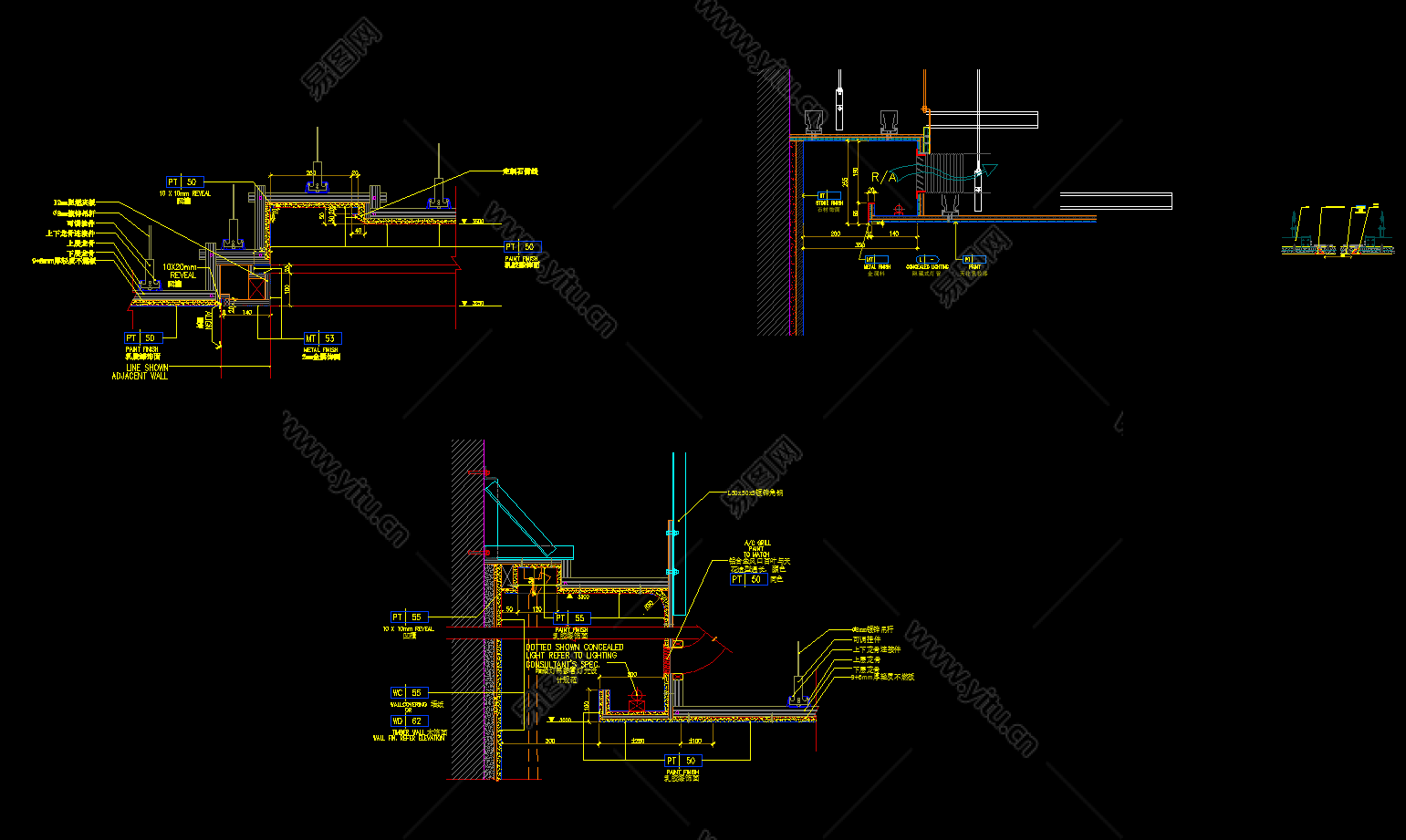 整木家居天花吊顶CAD图库(下）,图库CAD建筑图纸下载 - 易图网