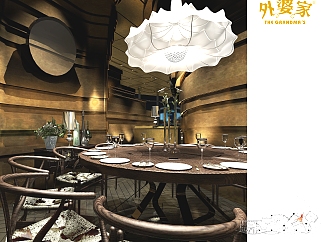 中式外婆家餐厅CAD施工图，餐厅CAD建筑图纸下载