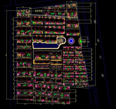小区园林景观设计平面规划图CAD图纸