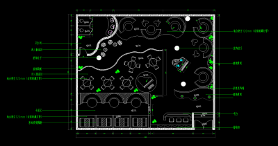 咖啡厅装修工程施工图纸，CAD平面布置图