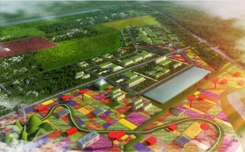 中国北京农业生态谷概念性规划 设计-总 鸟瞰图