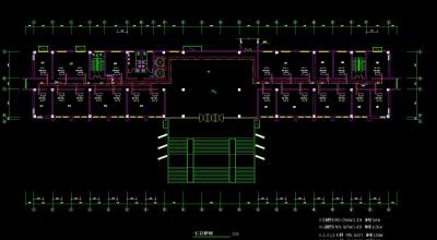 某法院审判综合楼空调CAD平面布置图，空调CAD工程图纸下载