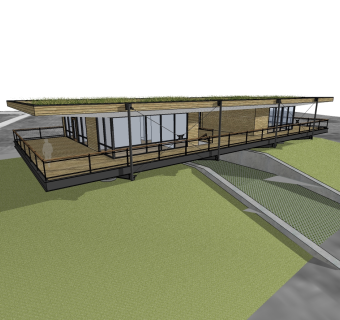 简约风格别墅草图大师模型，别墅SU模型下载