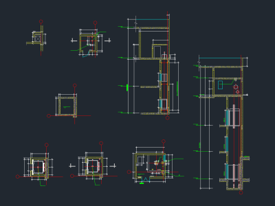 电梯、楼梯、货梯节点大样图，节点大样CAD施工图纸下载
