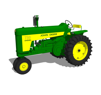 现代农业机械设备su模型，农用机械草图大师模型下载