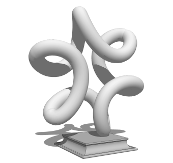 北欧抽象艺术雕塑su模型,摆件草图大师模型下载