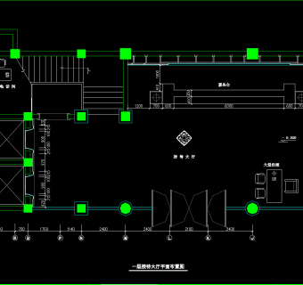 毕兹卡西餐咖啡厅装修CAD图纸，CAD平面布置图