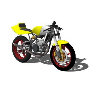 现代摩托车免费su模型，摩托车sketchup模型下载