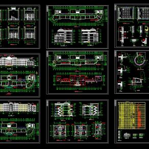 某学校建筑施工图，学校cad建筑工程图纸下载
