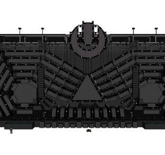 现代舞台草图大师模型，舞台SU模型下载