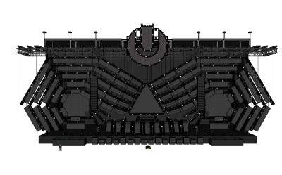 现代舞台草图大师模型，舞台SU模型下载