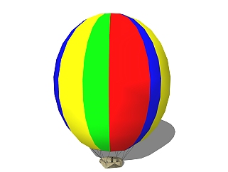 现代热气球草图大师<em>模型</em>，热气球SKP<em>模型</em>下载