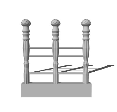 欧式栏杆SU模型，栏杆SKB文件下载