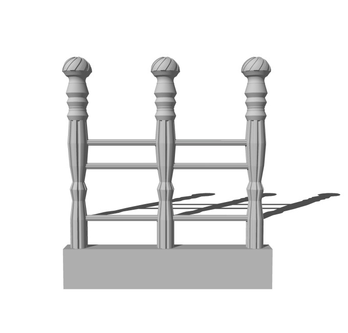 欧式栏杆SU模型，栏杆SKB文件下载