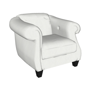 简欧布艺单人沙发免费su模型，单人沙发 skb文件下载