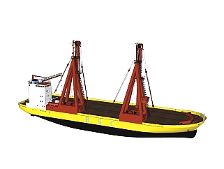 现代大型货轮sketchup模型，货船草图大师模型下载