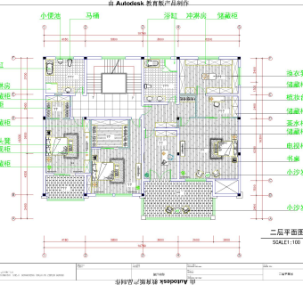 欧式望江府邸别墅CAD施工图全套加高清效果图下载