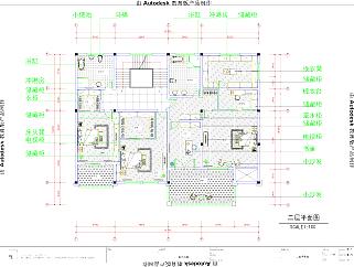 欧式望江府邸别墅CAD施工图全套加高清效果图下载
