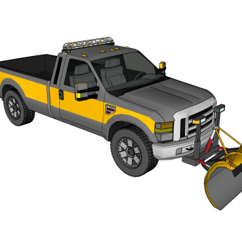 现代皮卡汽车草图大师模型，皮卡SU模型下载