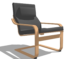 <em>现代简约单椅草图大师模型</em>，单椅sketchup模型下载