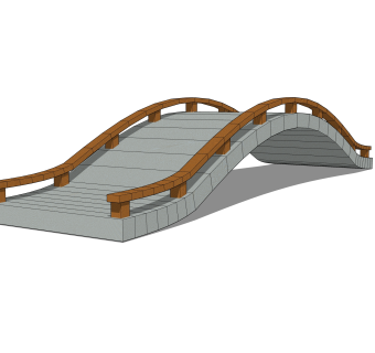拱桥草图大师模型下载，sketchup拱桥模型分享