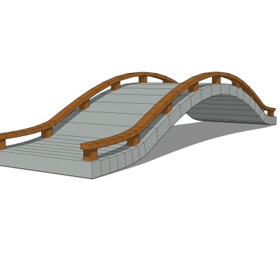 拱桥草图大师模型下载，sketchup拱桥模型分享