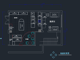 美味西餅屋面包店裝修,餐飲cad施工圖紙下載