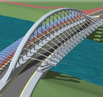 现代大桥草图大师模型，大桥sketchup模型免费下载