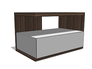 现代床头柜草图大师模型，床头柜SU模型