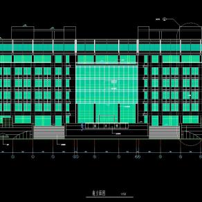 某大学图书馆建筑施工图，图书馆cad设计图纸下载