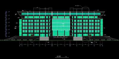 某大学图书馆建筑施工图，图书馆cad设计图纸下载