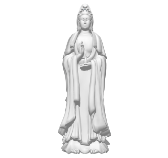 现代观音sketchup模型，雕塑草图大师模型下载