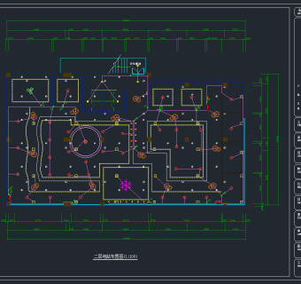 浪漫咖啡厅CAD施工图，咖啡厅CAD建筑图纸下载