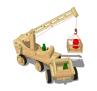 现代儿童小汽车草图大师模型，玩具su模型下载