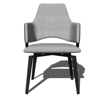 创意轻奢单人沙发椅草图大师模型，沙发SU模型下载