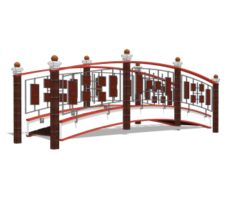 拱桥草图大师模型下载，sketchup拱桥模型分享