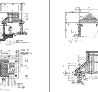 亭子CAD施工详图免费下载