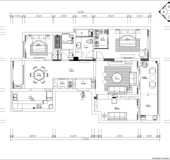 现代二室两厅140㎡河湾全套设计施工图3D、MAX模型文件分享