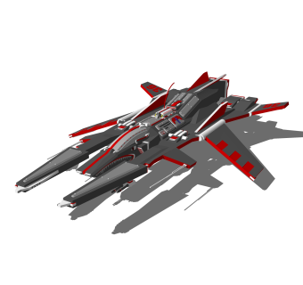 现代星际战舰SU模型,星际战舰SKB文件下载