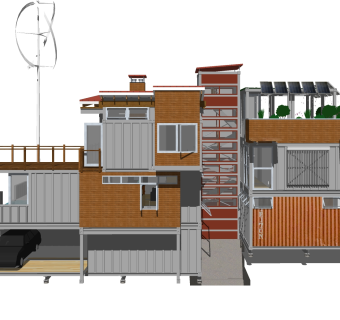 日式别墅外观草图大师模型，别墅外观sketchup模型免费下载