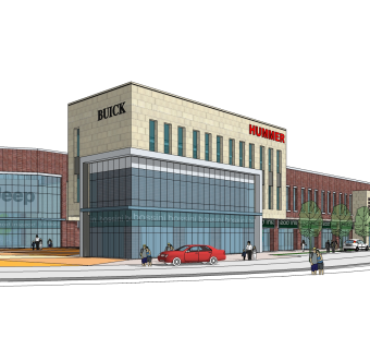 现代办公楼草图大师模型，办公楼sketchup模型免费下载