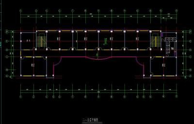 某教学楼方案图，教学楼cad工程图纸下载