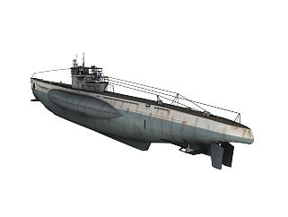 德国VIIC<em>型</em>U995潜艇su模型，潛艇草圖大師模型下載