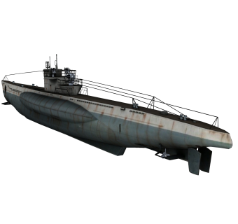 德国VIIC型U995潜艇su模型，潛艇草圖大師模型下載