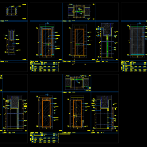 样板间室内门节点大样详图，样板间室内门节点CAD施工图纸下载