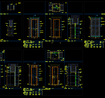 样板间室内门节点大样详图，样板间室内门节点CAD施工图纸下载